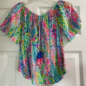 Lilly Pulitzer Off The Shoulder Catch A Wave XS